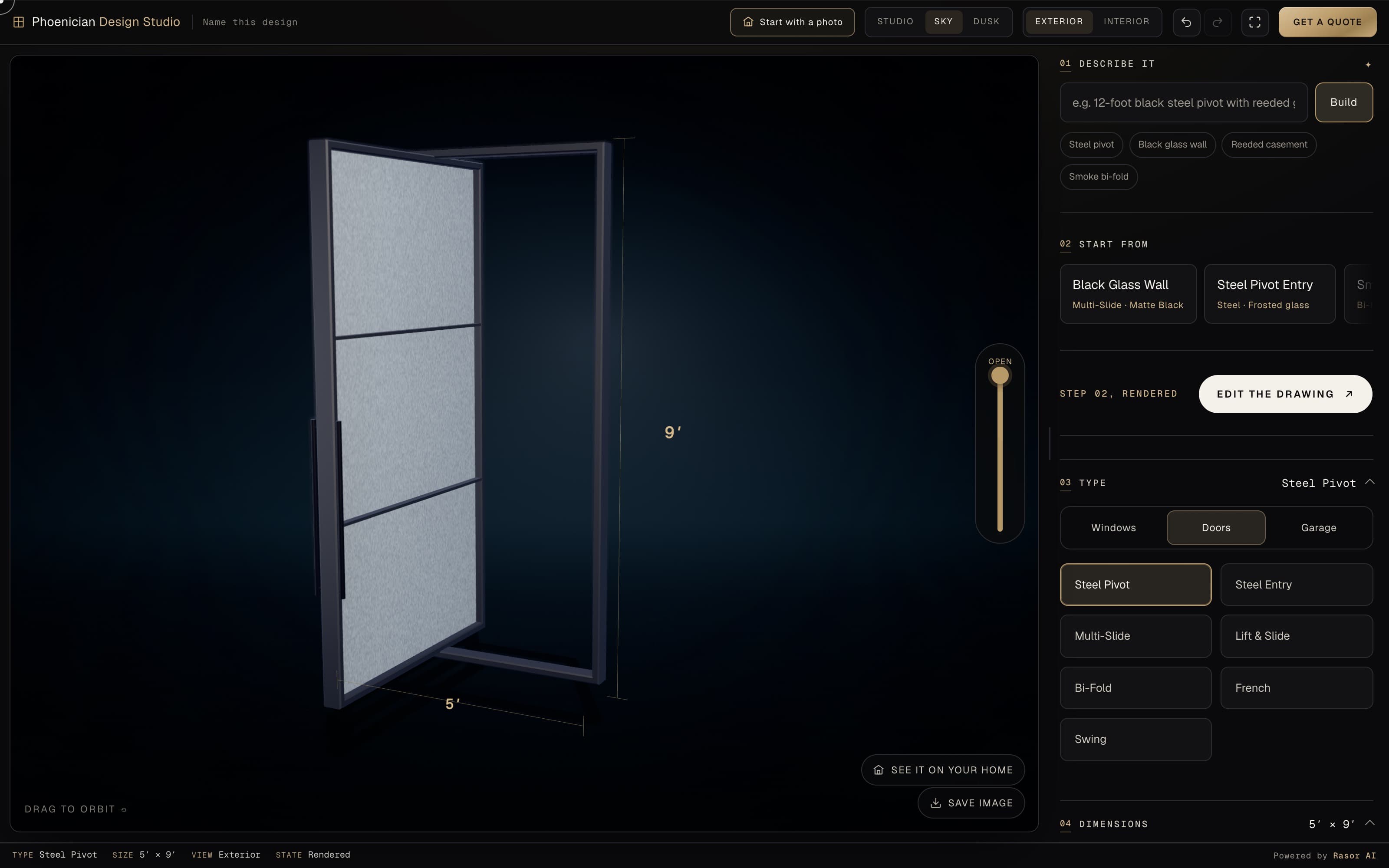 Design, a real Rasor system